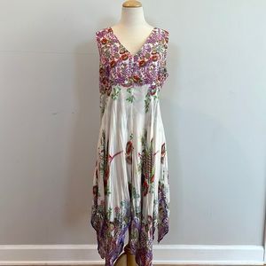 Anthropologie Floral Flowy Midi Dress